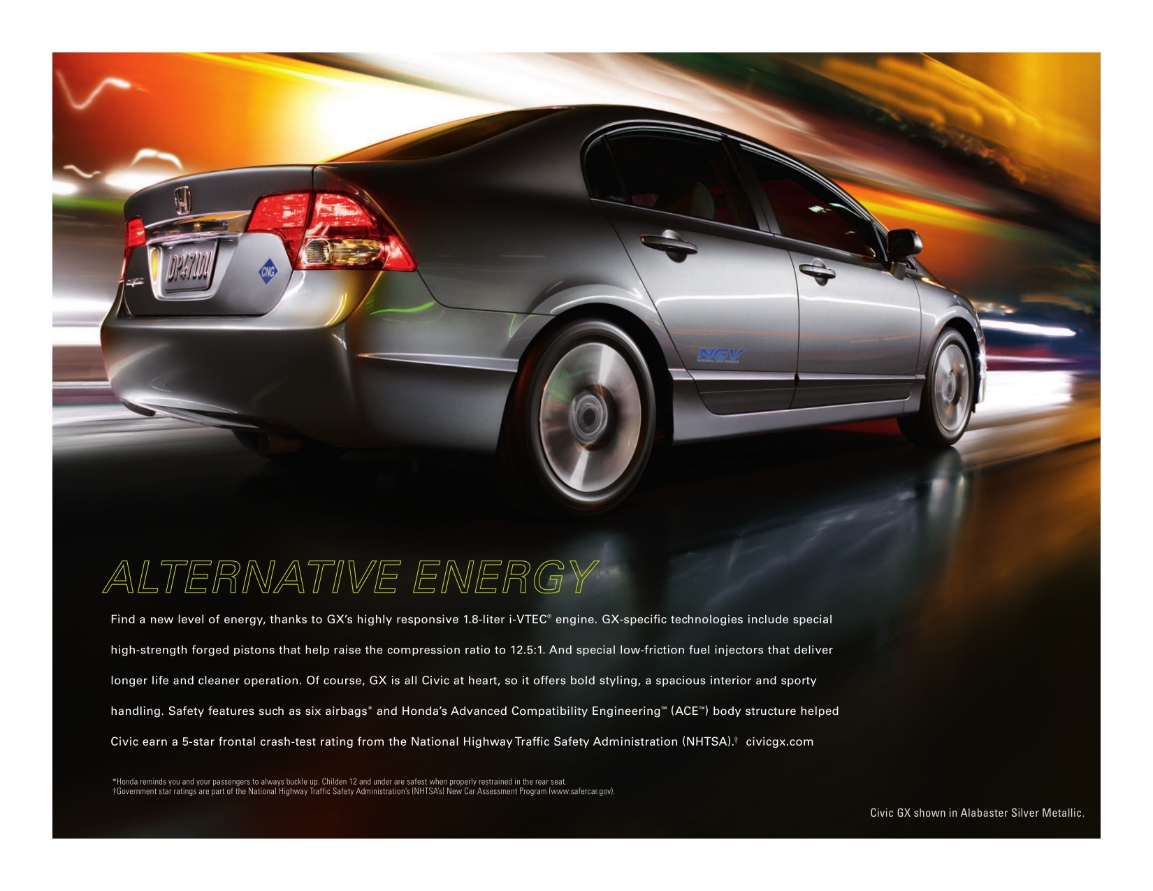 2010 Honda Civic GX Brochure Page 3